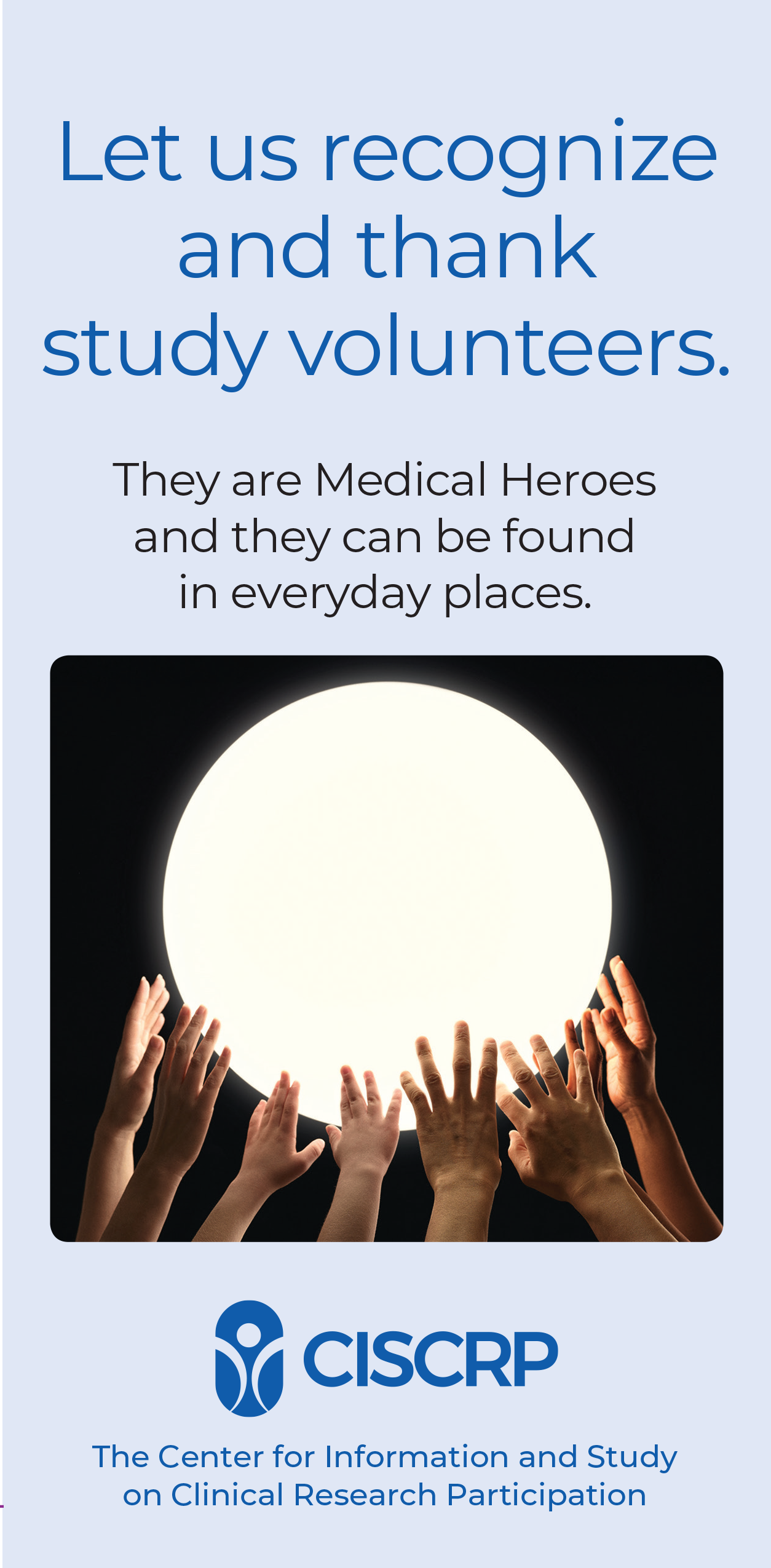 Let Us Recognize and Thank Study Volunteers