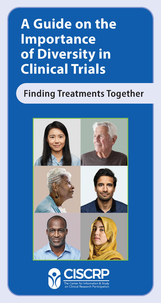 Cover of 'A Guide on the Importance of Diversity in Clinical Trials' with images of diverse individuals and CISCPR logo.